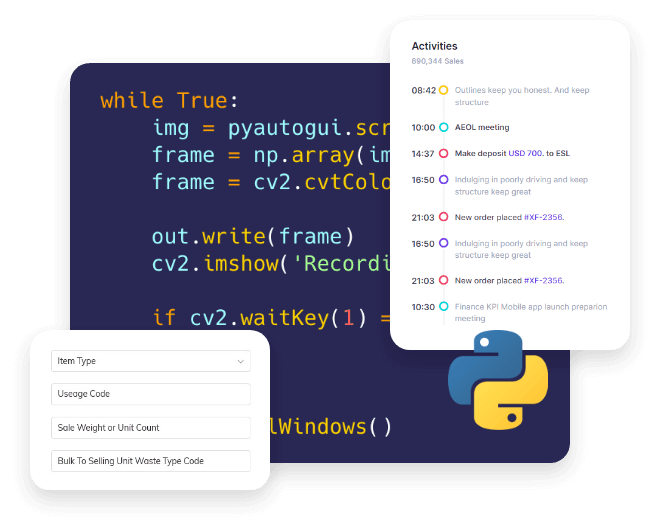 python landing banner